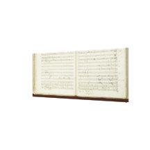 Autograph copy of 'The Magic Flute' Stretched Canvas Print