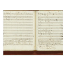 Autograph copy of 'The Magic Flute' Post Card