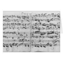 Autograph of the partita 'Sei gegruesset Cards
