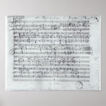 Autograph score for the lied 'Des Sangers Habe' Poster