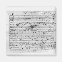 Autograph score for the lied 'Trost' Fridge Magnets