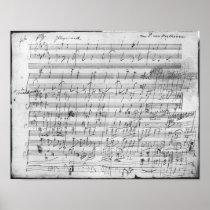Autograph score sheet for the  Bagatelle opus Posters