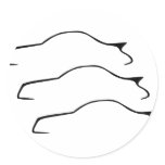automobile icon round stickers