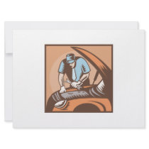 Automobile Mechanic Car Repair Custom Invites