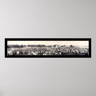 Automobile Panorama Photo 1909 Poster by lc_panoramicphotos