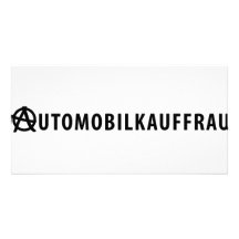Automobilkauffrau icon photo card template