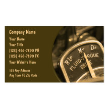 Automotive Business Cards Retro