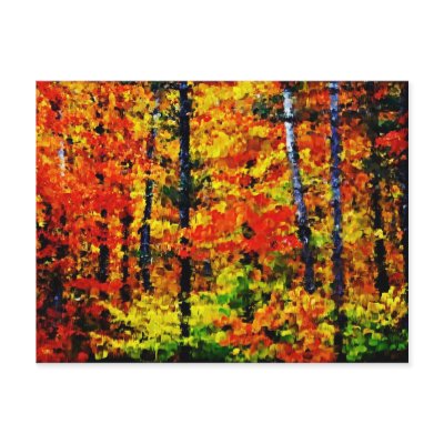 Autumn Afternoon - Painting Art postcards by NhanNgo