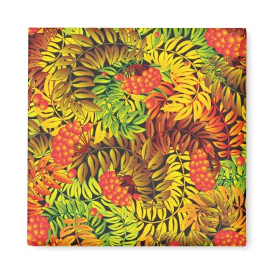 autumn ashberry leaves magnet by VioDeSign