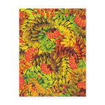 autumn ashberry leaves post card
