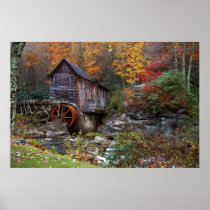 Autumn  At The Grist Mill  Print