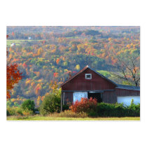Autumn Barn and Hills ATC