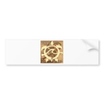 Autumn-BG-Turtle Bumper Sticker