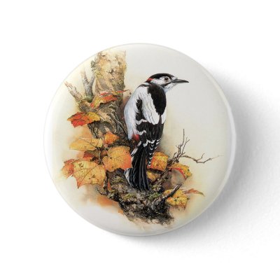 Autumn Bird Buttons by Memory_Lane