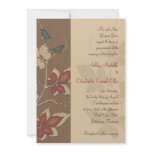 Autumn Birds and Leaves Wedding Invitation