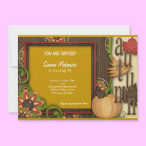 Autumn Birthday invitations