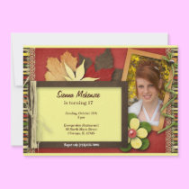 Autumn Birthday invitations