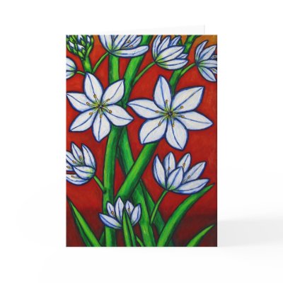 Autumn Bloom - Red Greeting Card by LisaLorenzPaintings