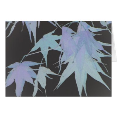 Autumn Blue Jazz Card by riverme
