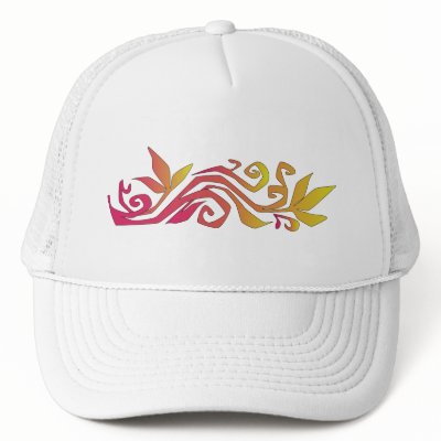 autumn branch mesh hat by VioDeSign