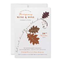 Autumn Branch Thanksgiving Dinner Party Invitation