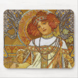 "Autumn" by Alphonse [Alfons]  Mucha mousepads