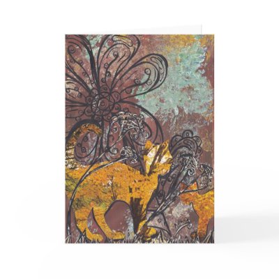 Autumn Cats Greeting Card by kewzoo
