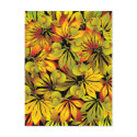 autumn chestnut leaves postcards