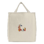Autumn Chickadees embroidered bags