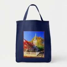 Autumn Church Canvas Grocery Tote Tote Bag