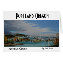 Autumn Circus notecard