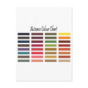 Autumn colour chart postcards