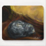 Autumn colours: Sleeping Grey Cat - mousepad