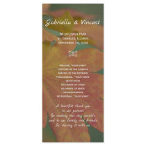 Autumn Colours Wedding Program Personalized Rack Card