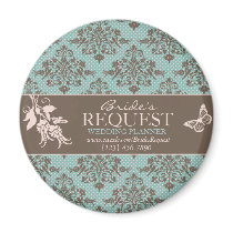 Autumn Damask Business Magnet B2