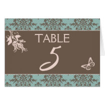 Autumn Damask Table Card B2