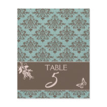 Autumn Damask Table Card B2 Flyer