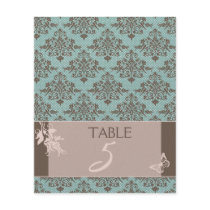 Autumn Damask Table Card B Personalized Flyer