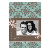 Autumn Damask TY Notecard 2 Business Card