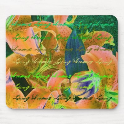 "Autumn Dreams" Orange Lillies Mousepad by Yve_13