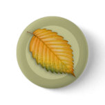 Autumn Elm Leaf Button