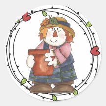 Autumn  Envelope Sealer Round Sticker