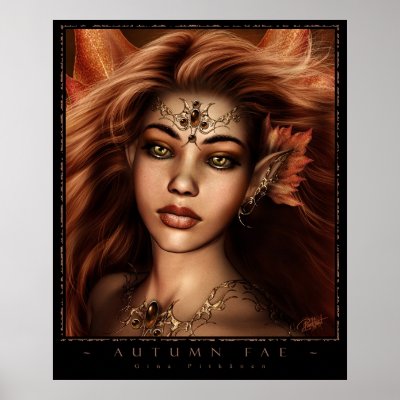Autumn Fae Print by Ravnheart