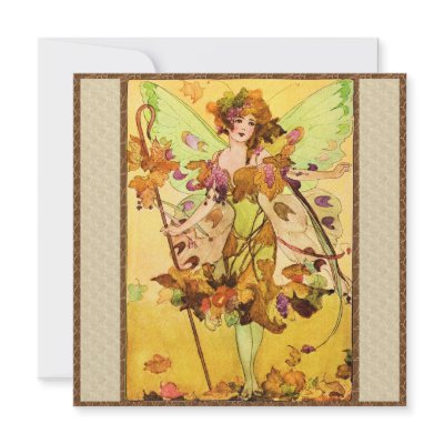 Autumn Fairy Butterfly Girl Invitations by FRUITLOOPY