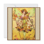 Autumn Fairy Butterfly Girl Invitations