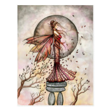 Autumn Fairy Postcard by Molly Harrison