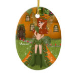 Autumn Fairy Pumpkin Cottage Ornament