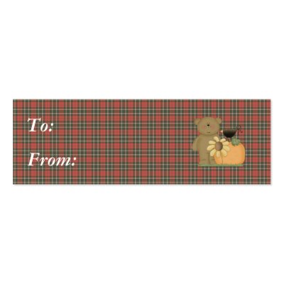 autumn fall teddy bear cutie business card templates by doonidesigns