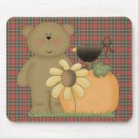 autumn fall teddy bear cutie mousepads