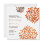Autumn Fall Wedding Flower Blooms Invitation